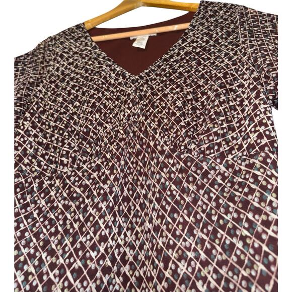 Vintage Covington Babydoll Top Womens 10 Feminine Y2K 90s Flowy Forest Fairy - Picture 2 of 6